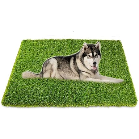 Artificial Grass, Professional Dog Grass Mat, Potty Training Rug and Replacement Artificial Grass Turf, Large Turf Outdoor Rug Patio Lawn Decoration, Easy To Clean with Drainage Holes??32inch x 4