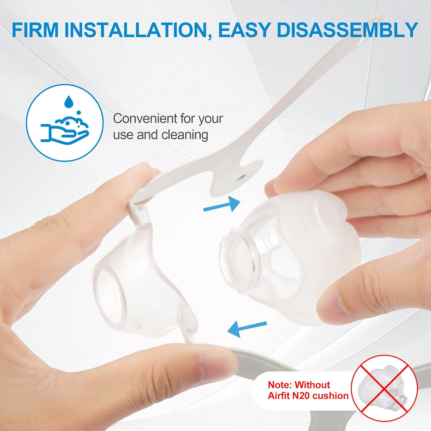 Medihealer Upgraded Full Tube Frame Strap Kit for N20, Tube Frame Kit with Pad Compatible with Airfit N20, Great-Value Supplies