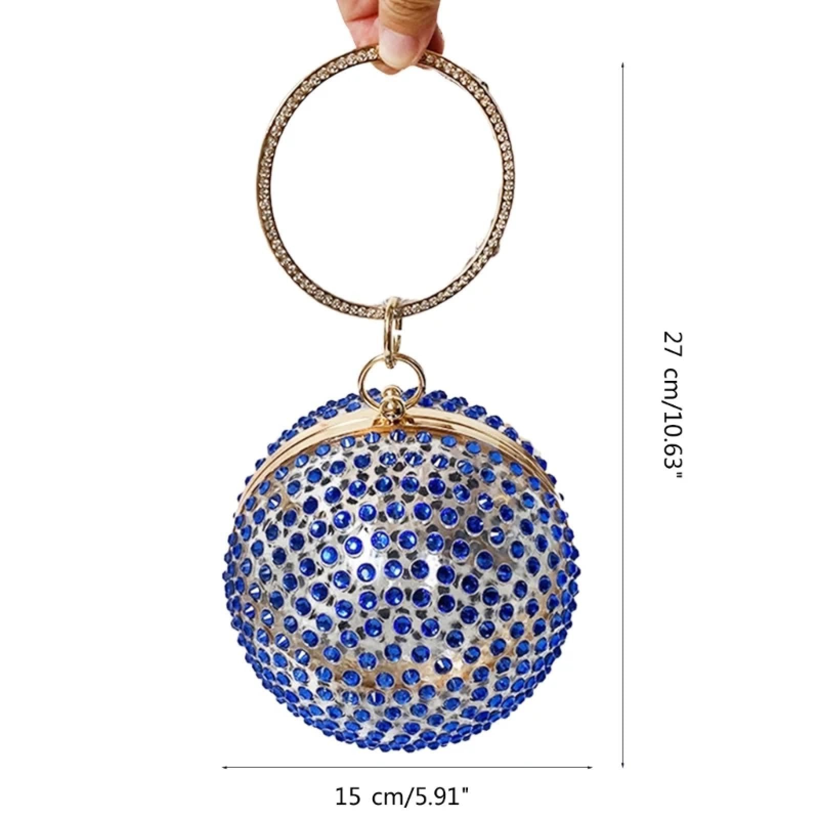 Abendtasche Damen Clutch Elegante Acryl Abend Tasche Frauen Runde Hochzeit Clutch Prom Party Handtasche Club Kette Riemen Schulter Umhängetasche