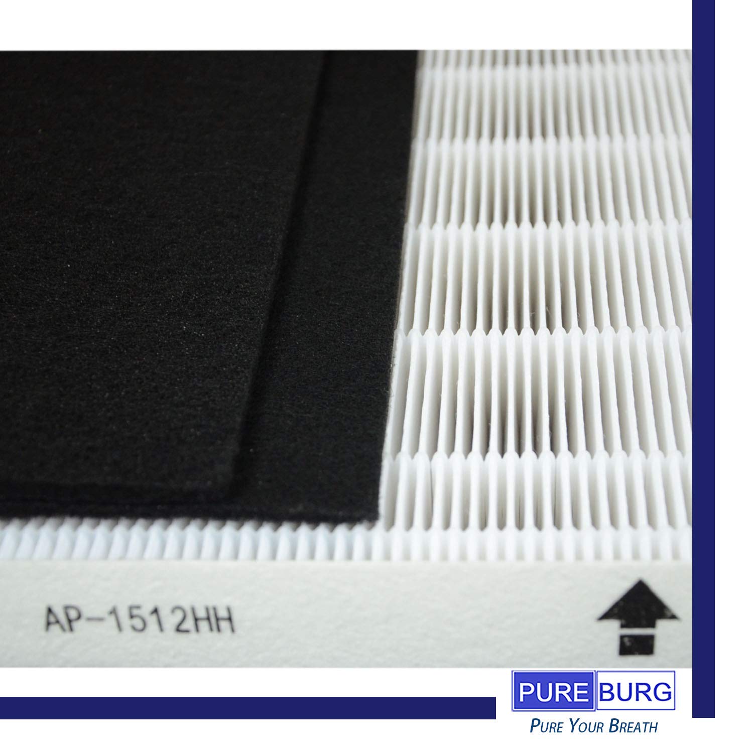 Filtro HEPA + Carbone Attivo Per Coway Airmega AP-1512HH E 200M, Ricambio 3304899, 2 Pezzi, Antiallergico