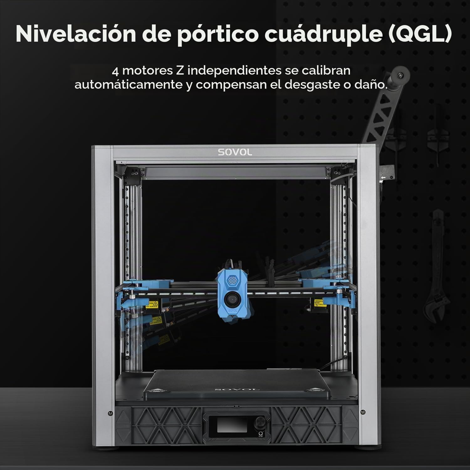 Impresora 3D Sovol SV08 Core-XY con cámara, impresión de Alta Velocidad de 700 mm/s con código Abierto Voron 2.4, 4 Motores Z Independientes, Control Remoto, tamaño de impresión 350 x 350 x 345 mm
