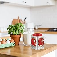 Vista 3 de BESTonZON Botes de té de estilo chino, contenedores de almacenamiento de té sueltos vintage con tapa, hojalata de metal, latas vacías, recipiente