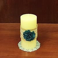 Vista 4 de allydrew Shabby Chic - Flor de arpillera de 3 pulgadas de diámetro (juego de 12), champán