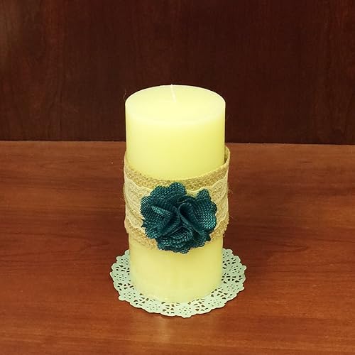 Miniatura 4 de allydrew Shabby Chic - Flor de arpillera de 3 pulgadas de diámetro (juego de 12), champán