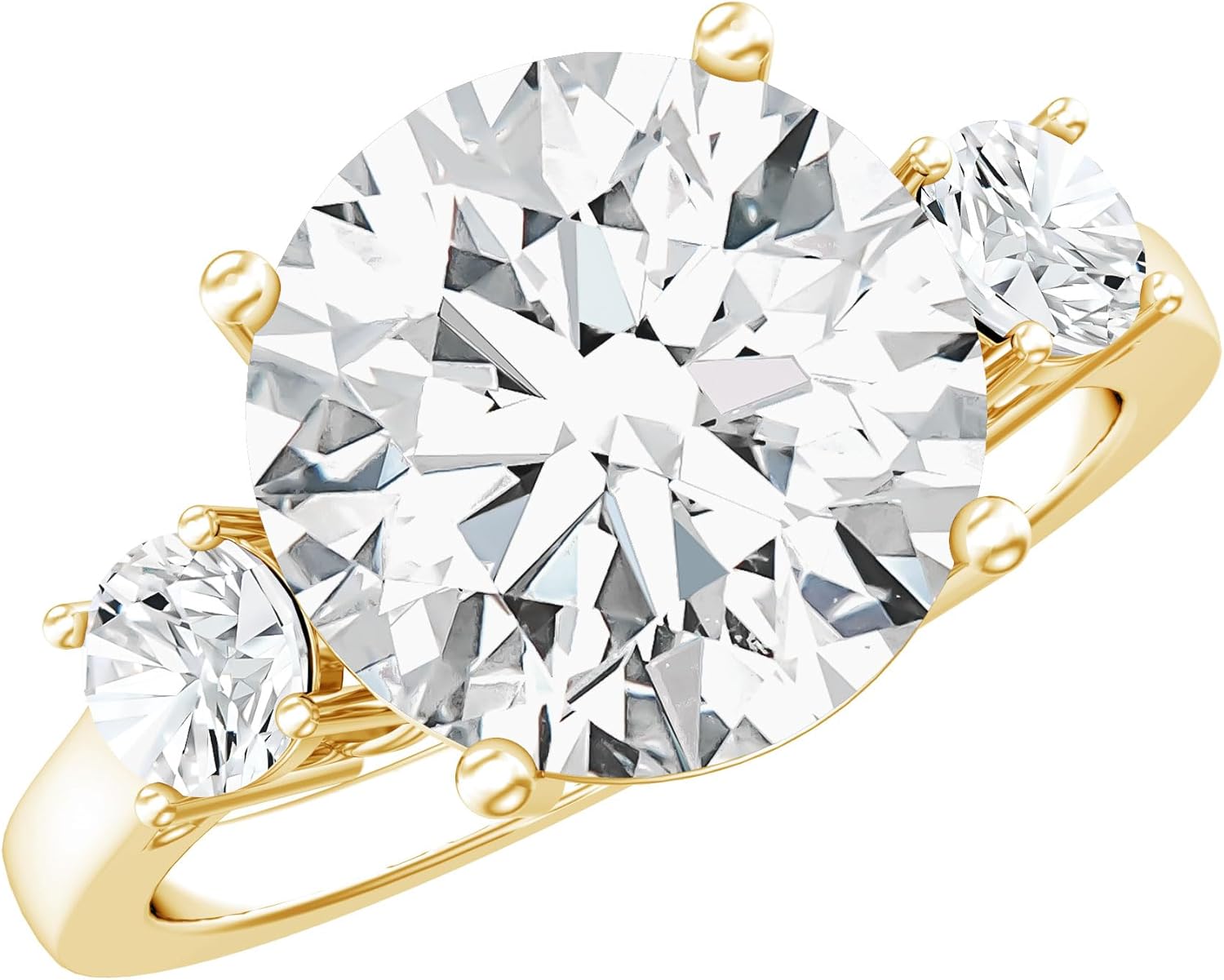 IGI Certified Lab Grown Diamond 3 Stone Ring, E-Vs1 Quality, Past Present Future Ring - Jewelry for Special Occasions