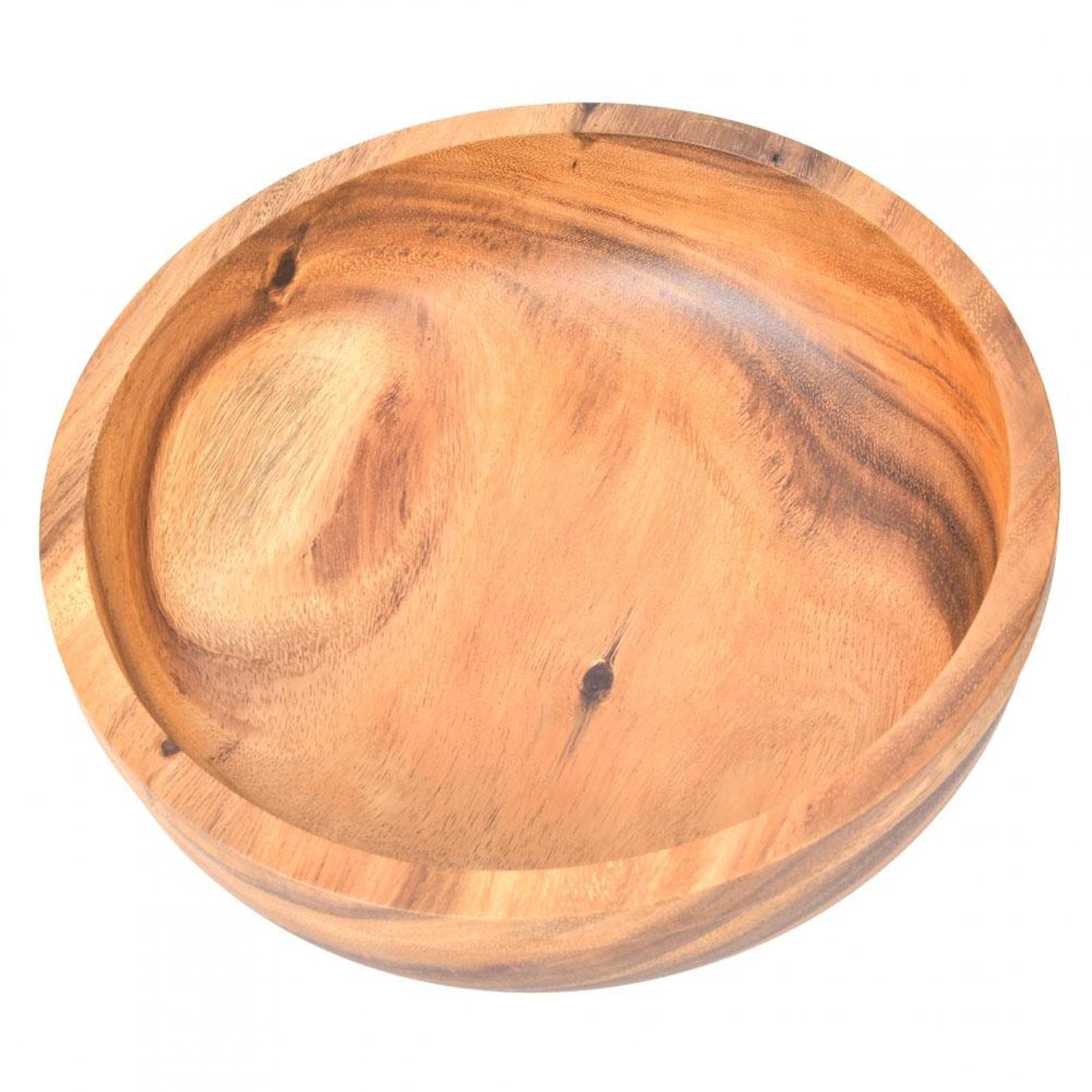 Ong Cuenco de madera, ecológico, ensaladera de madera para alimentos, recipientes para frutas, vajilla, utensilios de cocina, ensaladera de madera(30 * 9cm)