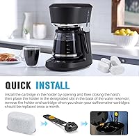 Vista 6 de Filtro de café de agua activada de 12 tazas para Mr.Coffee Maker, cartucho de repuesto reutilizable con carbón activado, elimina impurezas, calcio