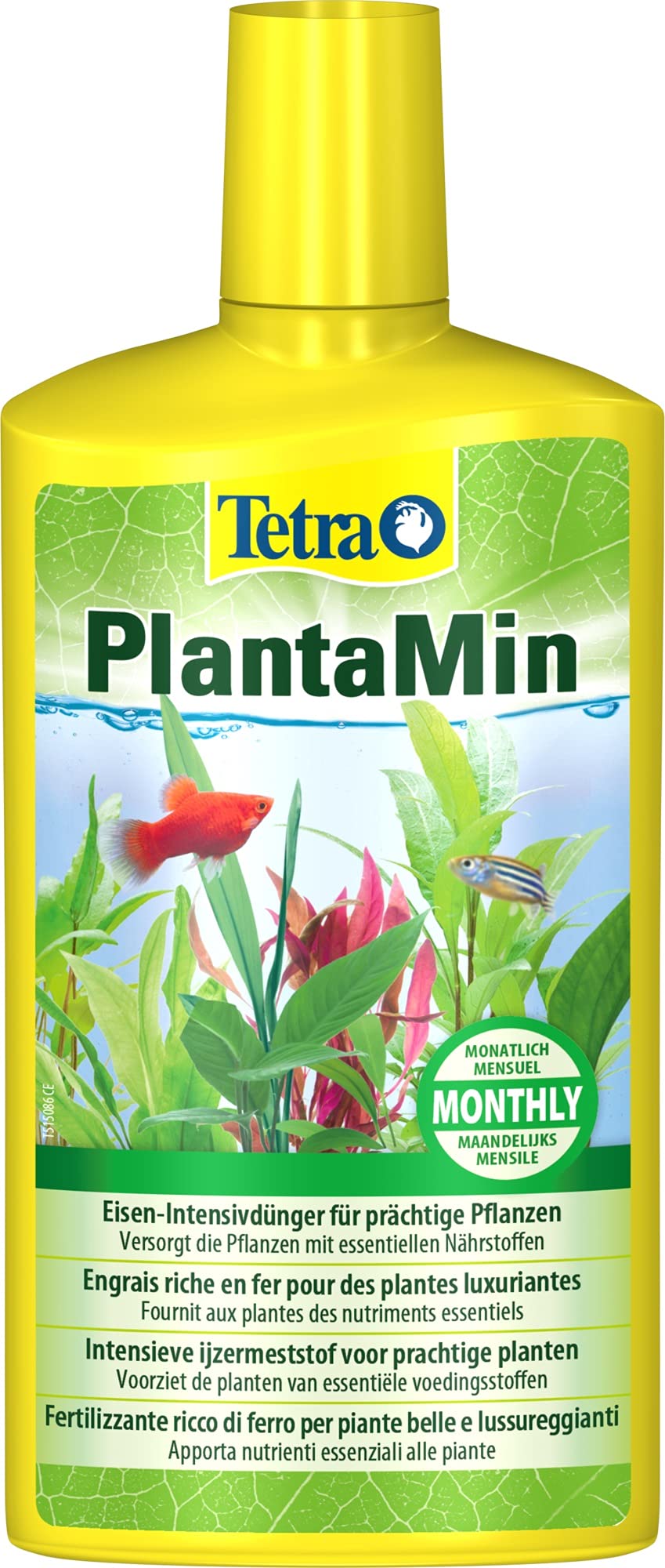 Tetra PlantaMin 500 ml, Sostanze Nutritive Fondamentali, per una Colorazione Verde e Rossa Intensa delle Foglie