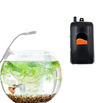 BURAQ Aquarium Oxygen Air Pump with Nano N-6 Aquarium Lamp Beginner Kit for Fish Tanks ( Basic | Advance | Pro | Complete )