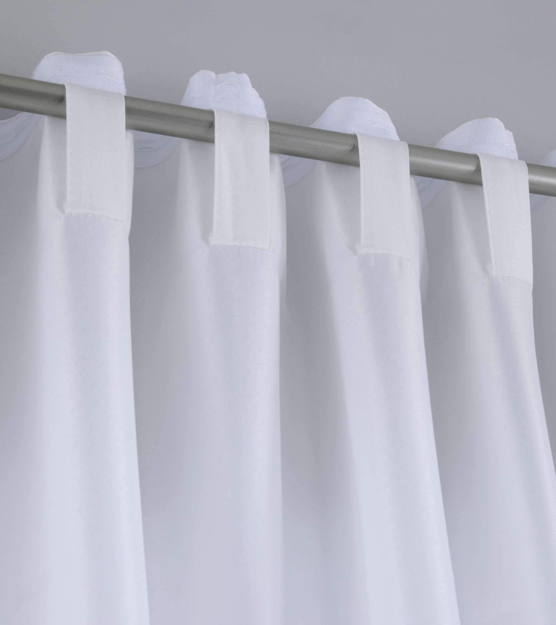 Gardinenbox Palermo 100002651-2 Juego de 2 Cortinas Opacas «Palermo», 250 x 300 cm (Alto x Ancho), Color Blanco, con alzapaños