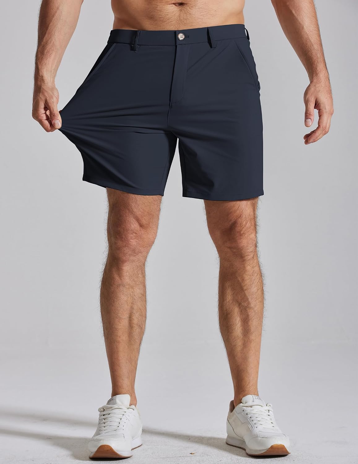 COOFANDY Men's Casual Shorts 7" Stretch Golf Shorts with 4 Pockets Quick Dry Lightweight Shorts Dress for Hiking Work