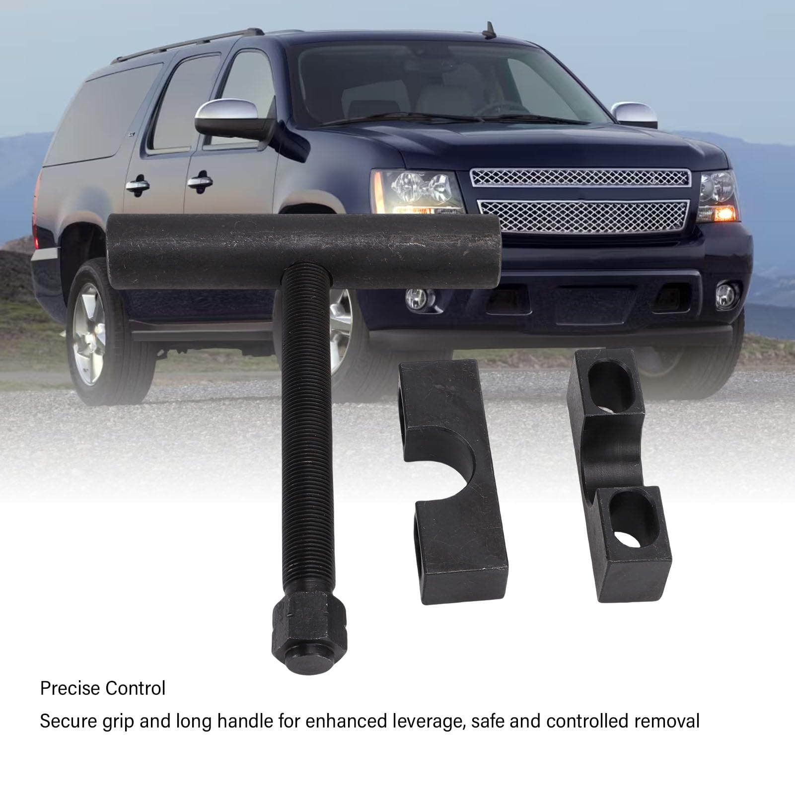 Herramienta Extractora de Yugo de Acero con Largo para Camiones y Coches de Clase 1-2, Color Negro | Construcción de acero, acabado de óxido negro, largo.Para , 1500, 3500.