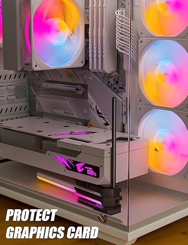 Miniatura 11 de upHere Tarjeta gráfica GPU Brace Soporte de tarjeta de video Sag Holder/Holster Bracket, anodizado aluminio aeroespacial negro (G195BK) G205