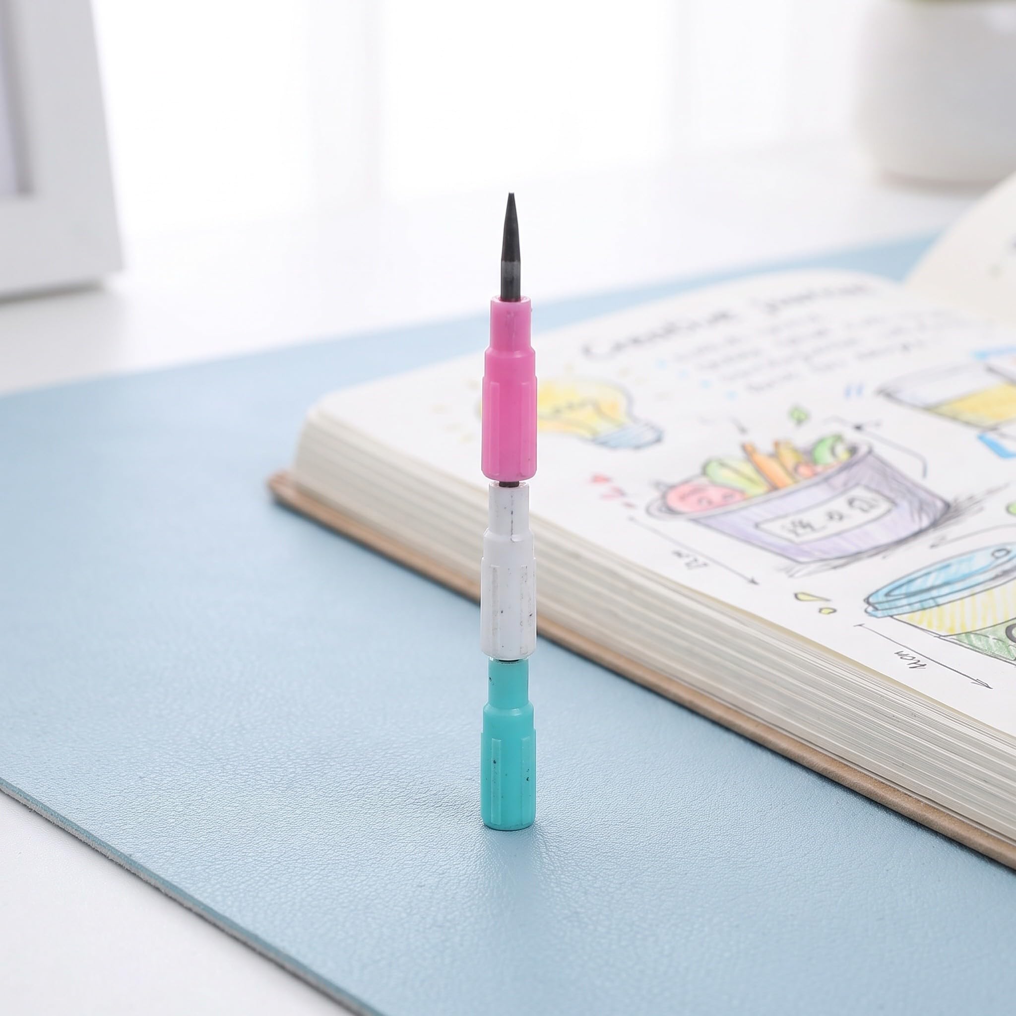 Artibetter 48 set di punte di ricambio automatiche impilabili per matite - Mine di ricambio colorate per matite meccaniche, ideali per la scuola, lo studio a casa e per prendere appunti in ufficio.