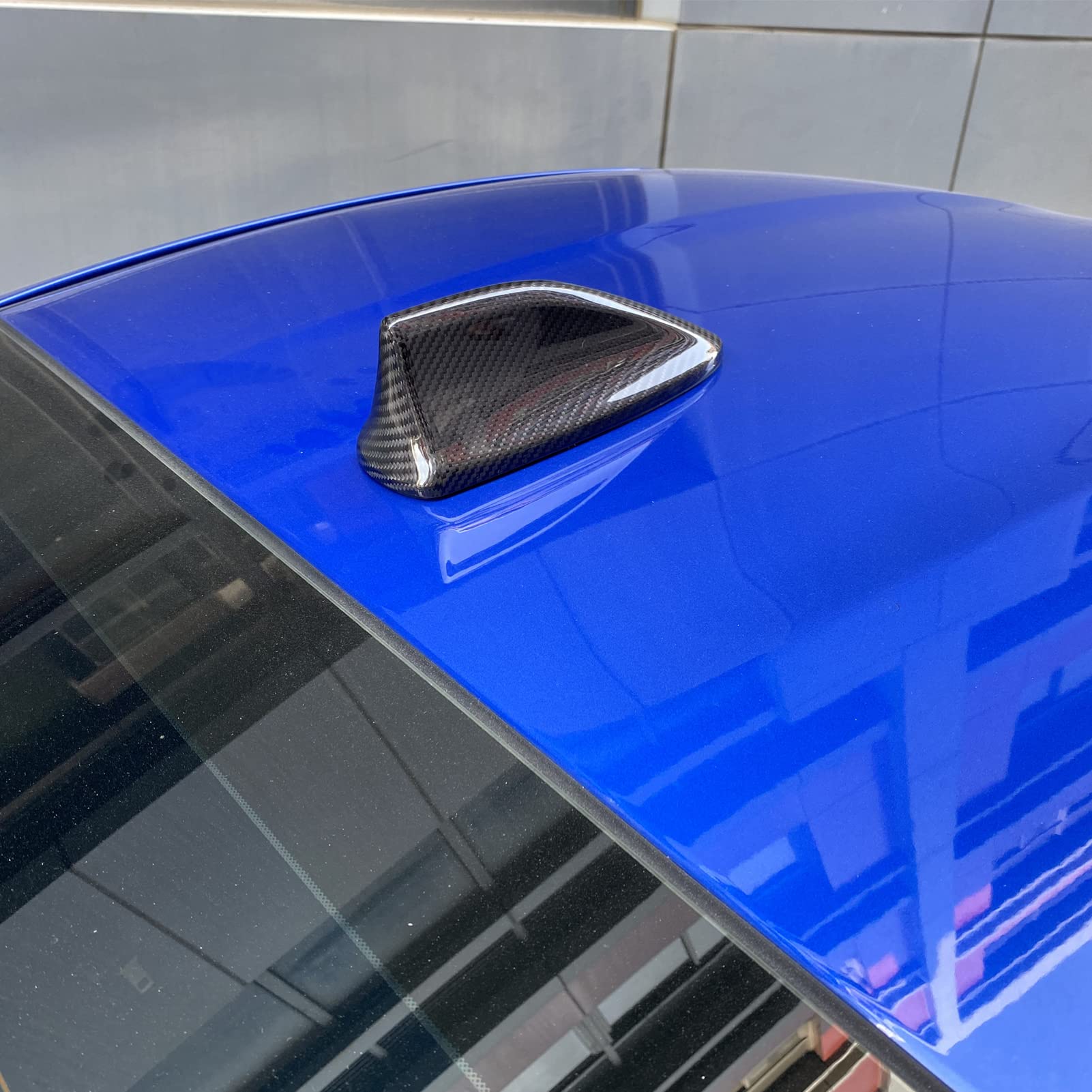 Copertura Antenna Sul Tetto con Pinna, Rivestimento Antenna Sul Tetto in Fibra di Carbonio a Secco, Installazione con Pasta, Protezione Esterna, vestibilità Senza Cuciture, Look Sportivo (#1)