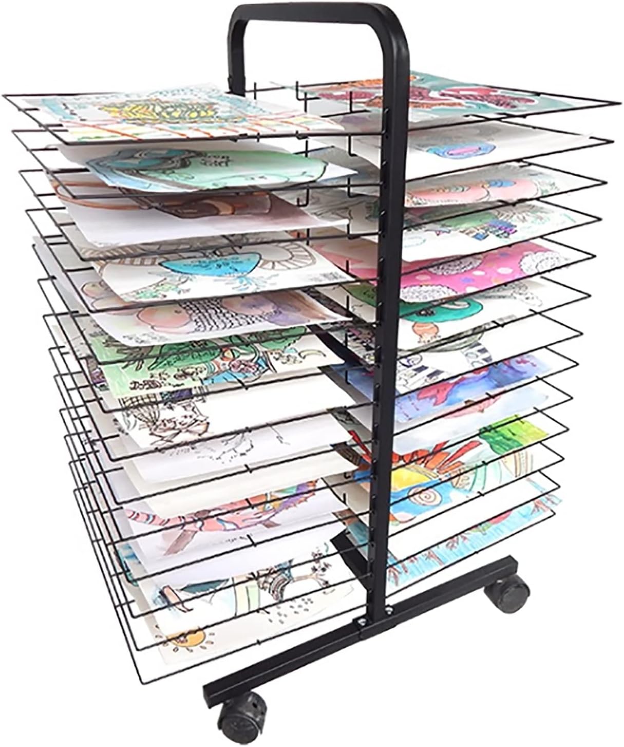 DONGYUE Drying Rack Mobile Art Drying Rack, Classroom