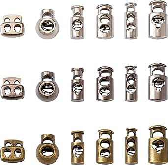 Amazon.com: Pandahall 72pcs Metal Cord Locks End Spring Stop Toggle ...