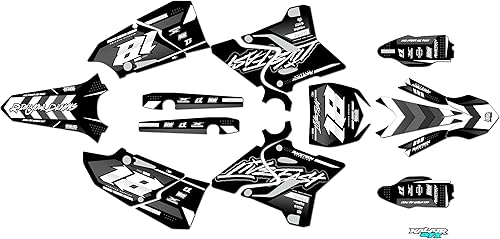 Miniatura 9 de Kit de gráficos para Yamaha YZ 125 (2015-2021) Serie Rebel Azul 21 Mil - Adhesivos para moto Dirt Pit bike racing Adhesivos automotrices accesorios