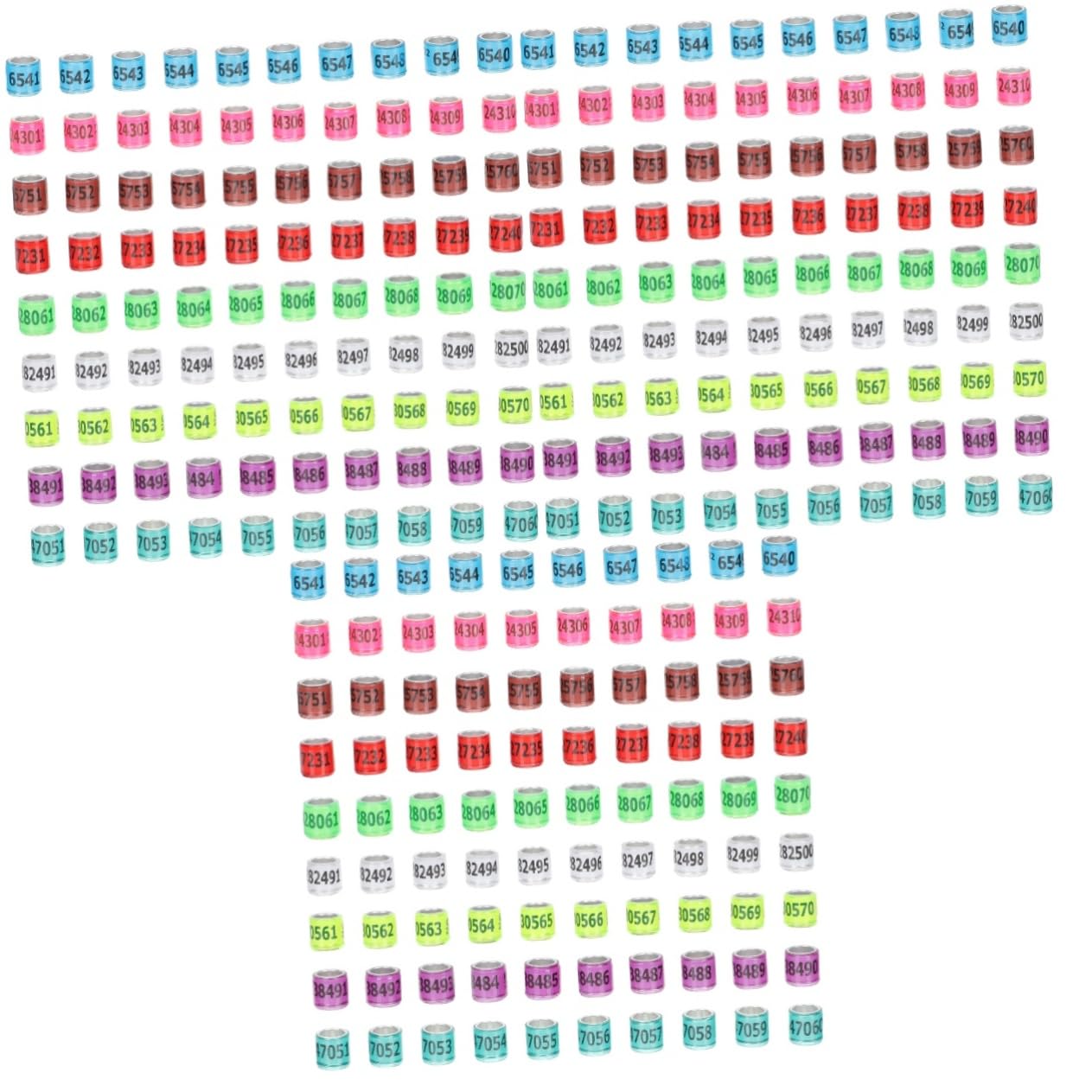 BESPORTBLE 300pezzi Anelli Identificativi per Piccioni Alluminio Colorati per Addestramento e Monitoraggio Volatili Resistente e Riutilizzabile