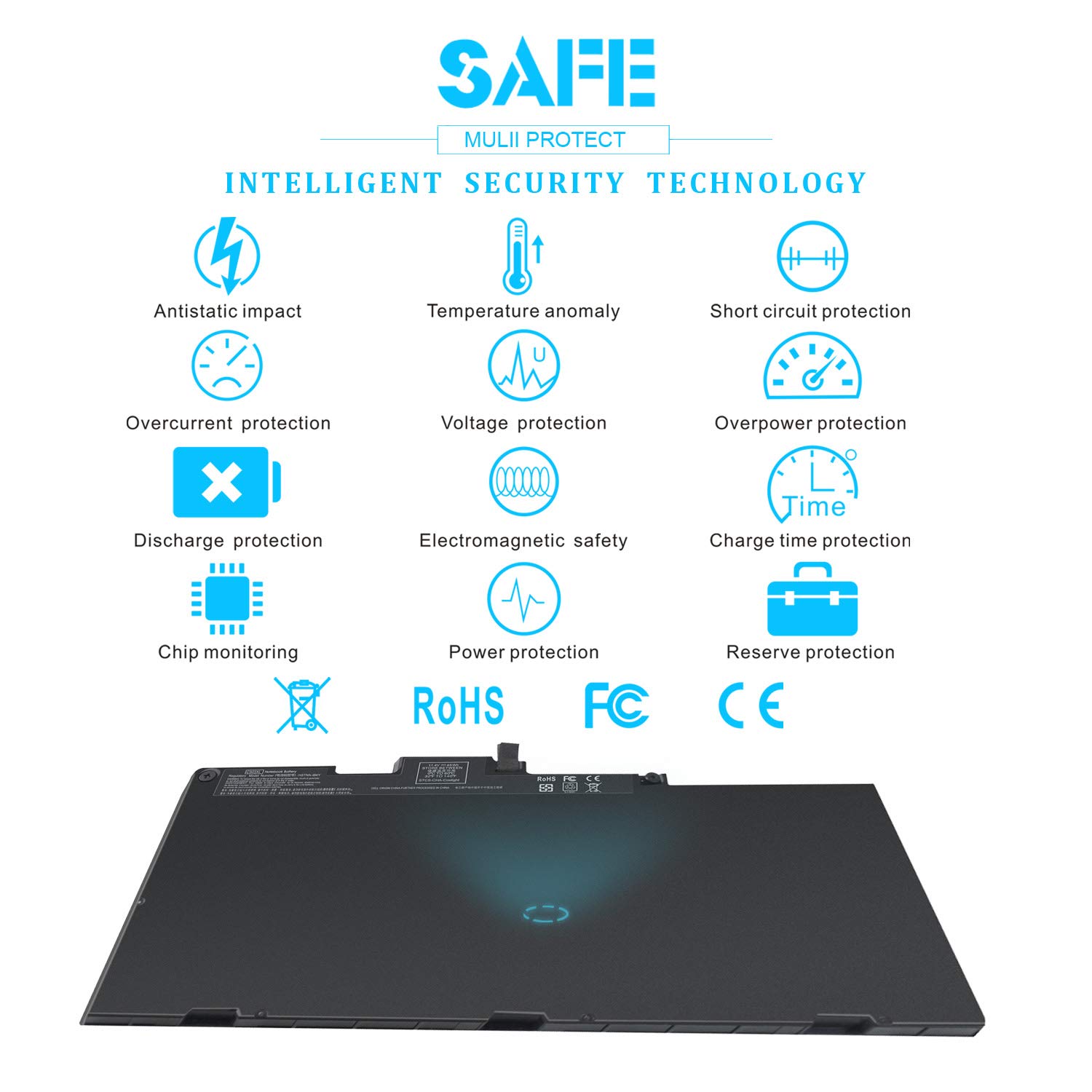 ANTIEE Batteria Per HP EliteBook 745/755/840/850 G3 G4, ZBook 15u - 46Wh, 11.4V, Modello CS03XL