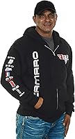 Vista 4 de JH DESIGN GROUP Sudaderas con capucha Chevy Camaro para hombre con cremallera y sin botones, 4 estilos