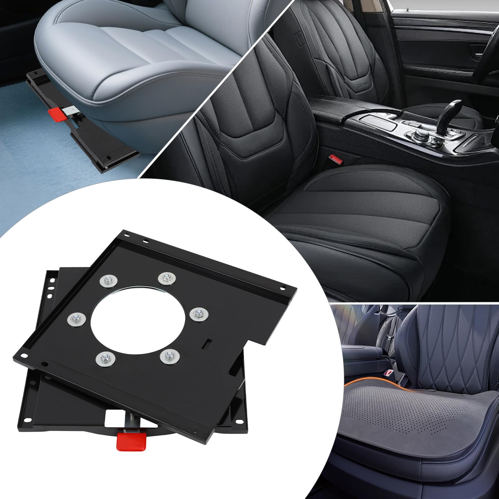 Base pivotante à 360° - Console rotative universelle - 48 x 48 cm - Pour sièges de Fiat Ducato X250, Citroën Relay et Peugeot Boxer (à partir de 2007) (côté passager)