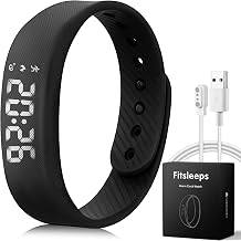 Clock Watch Waterproof, Vibrating Wearable Silent Alarm for Heavy Sleepers with Sleep Tracker, Magnetic Charging, Large Display for Swimming Shower Travel(Black)