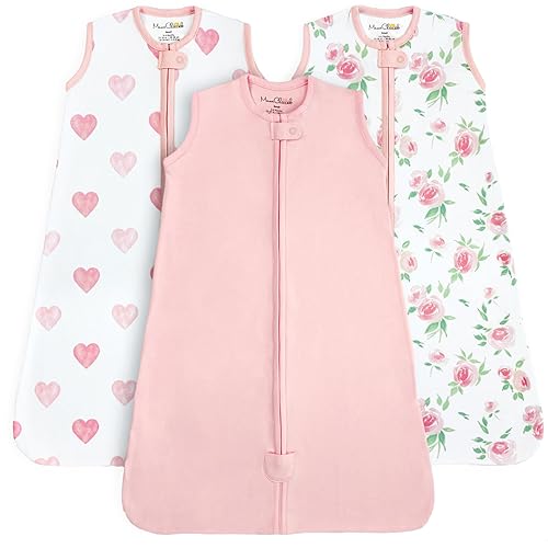 Miniatura 18 de Saco de dormir para bebé 1.0 TOG, manta portátil de algodón orgánico para bebé con cremallera bidireccional, saco de dormir de transición para bebé