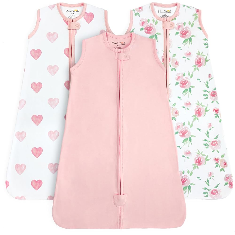 Mama Cheetah Baby Sleep Sack 0.5 TOG, Organic Cotton Baby Wearable Blanket with Two-Way Zipper, Swaddle Transition Baby Sleeping Bag for Newborn Infant Toddler Boy Girl, 6-12 Months