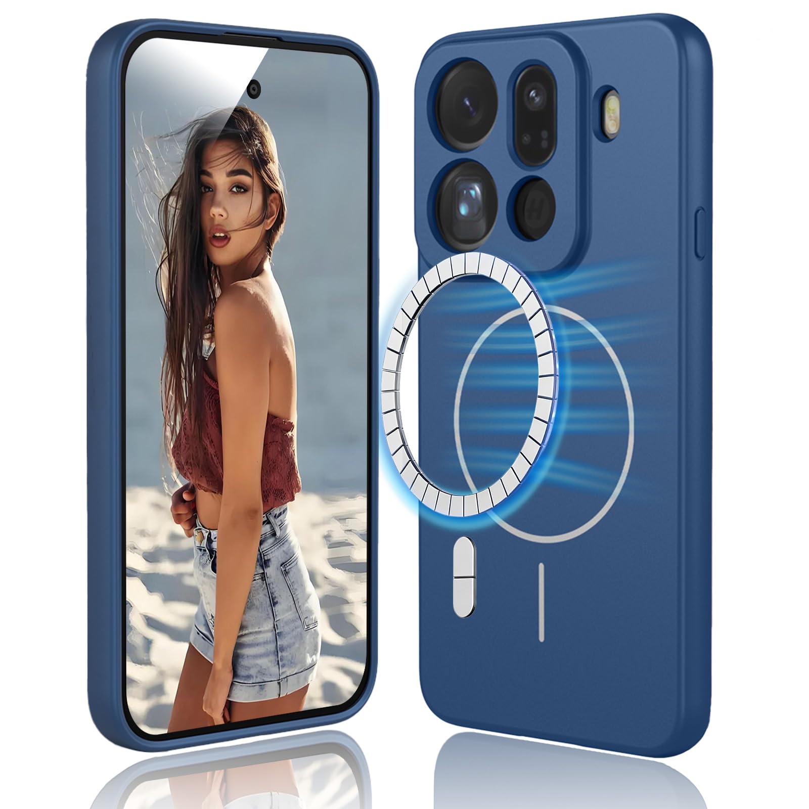 Custodia COQUE Super Frosted Shield Per Oppo Find X9 Pro – Magnetica Invisibile, Antiscivolo E Anti-impronta, Nero - 2