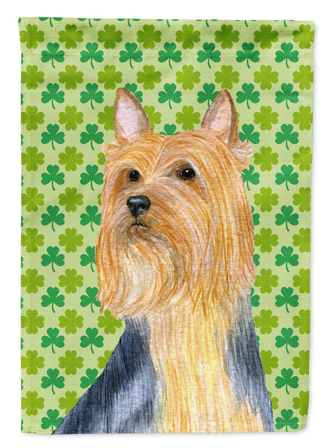 Drapeau de jardin Silky Terrier pour animer vos extérieurs le jour de la Saint-Patrick