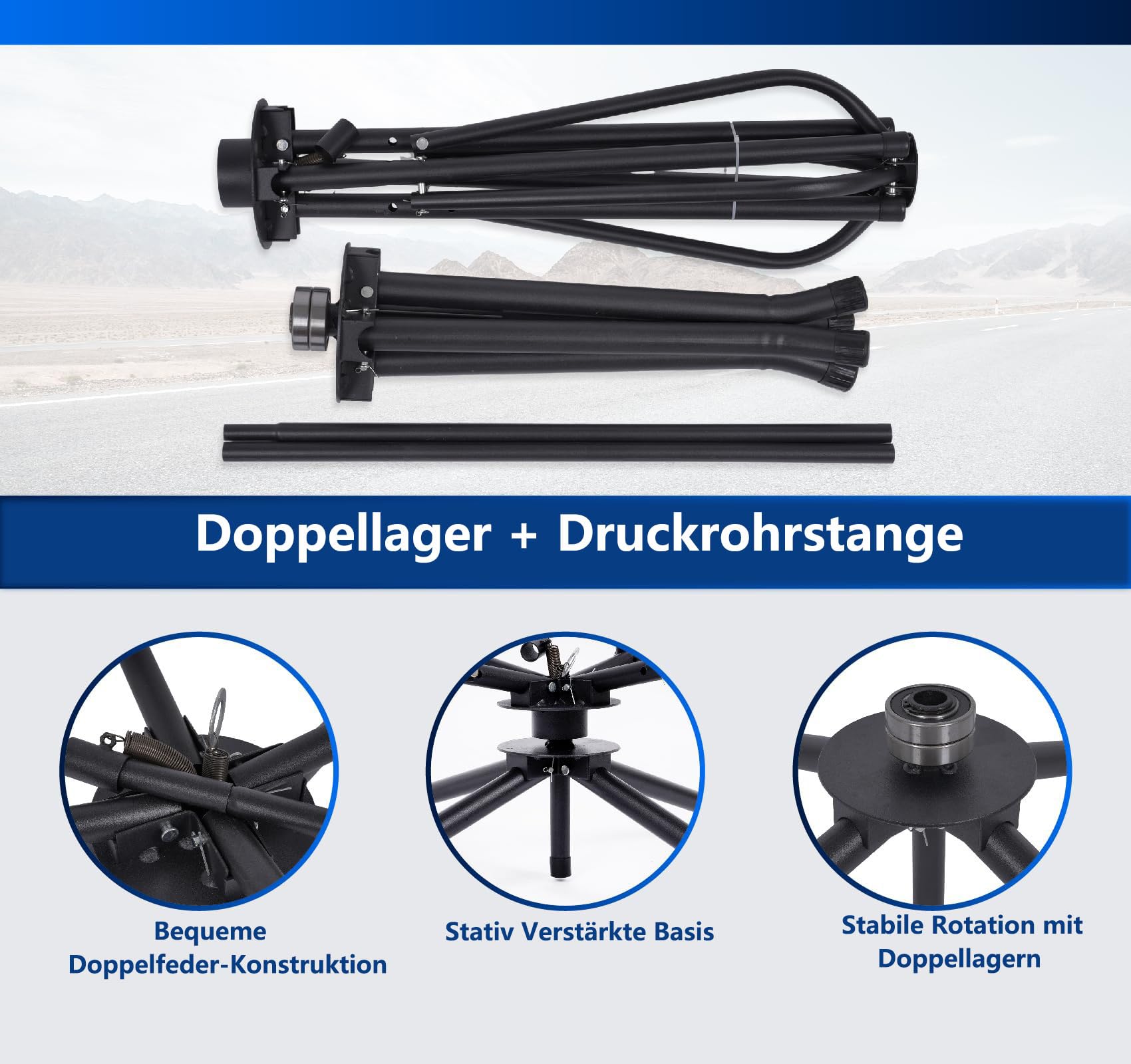Kabelabroller für Fußbodenheizung Rohr Max 300kg Tragkraft 600m Rollenlänge Rohrhaspel Abroller mit Aufbewahrungstasche für Rohre 16-32 mm