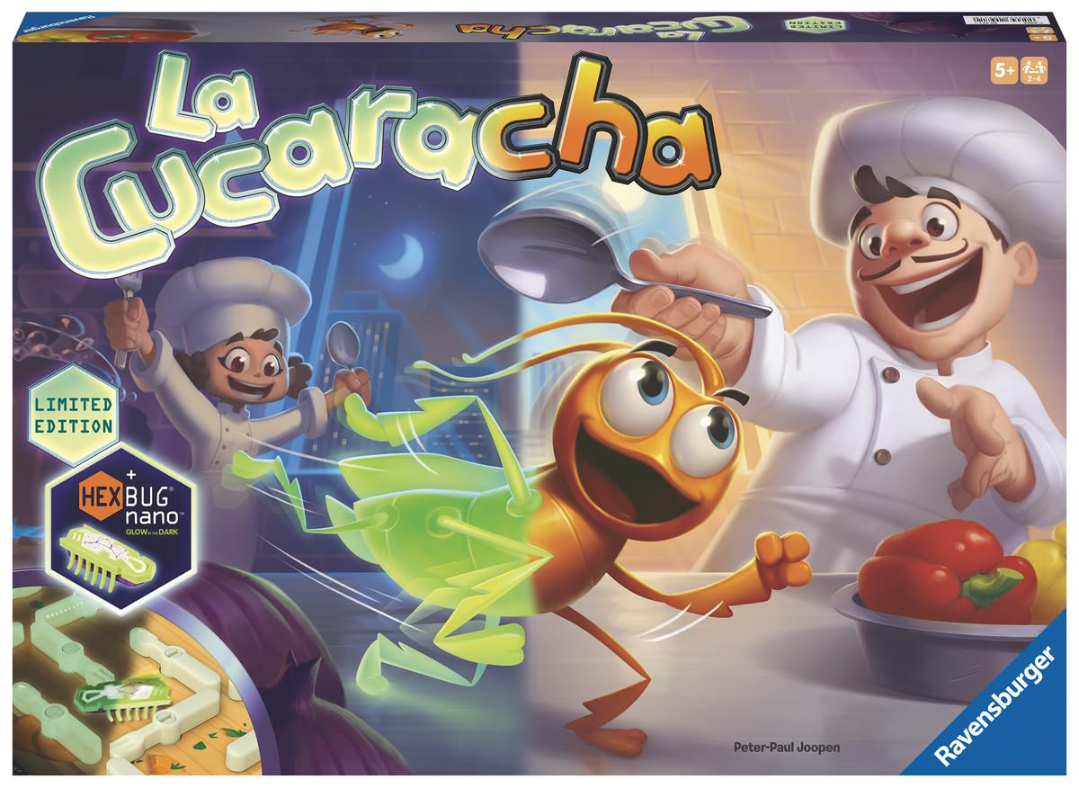 Ravensburger - La Cucaracha Glow in the Dark, Gioco da Tavolo per Tutta la Famiglia, 2-4 Giocatori, Idea Regalo per Bambini 6+ Anni, Edizione in Italiano
