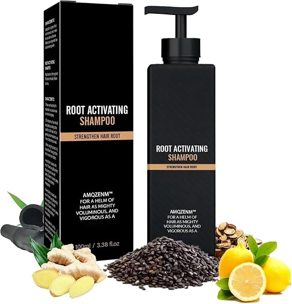 Root activating shampoo, 100ml/3.38 fl.oz smooth and effective repair shampoo, with a thick head of hair, natural for men and women