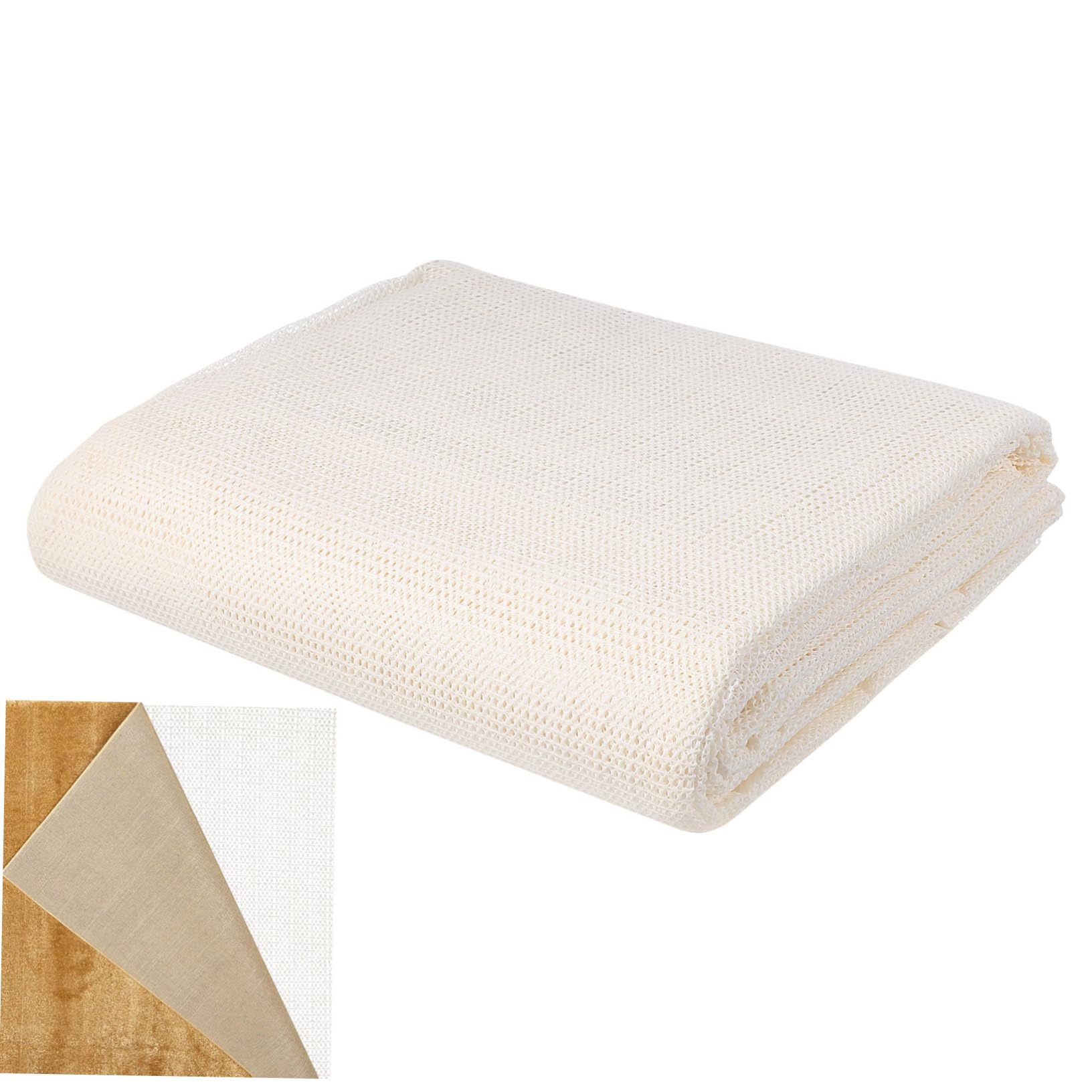 HOMSFOU Tapis Antidérapant 200x300 Cm en PVC pour Tapis Protection du Sol en Bois Dur, Empêche Le Glissement Gondolage, Maison Bureau