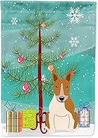 Vista 1053 de Caroline's Treasures BB4243GF Bandera de jardín con texto en inglés «Merry Christmas» con texto en inglés «Merry Christmas», bandera decorativa