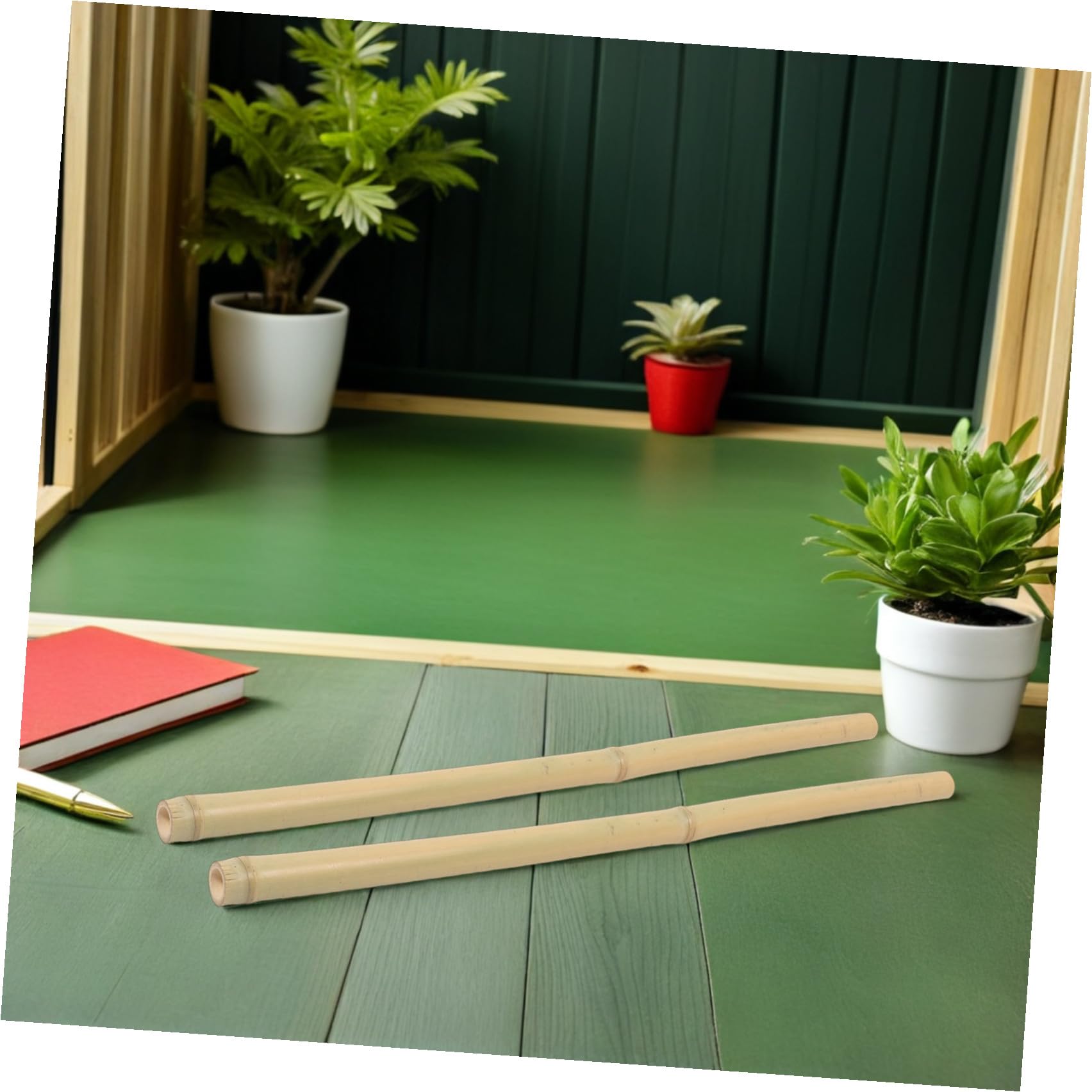 Hemobllo Natürliche Bambusstäbe aus Bambus 10 Stück 50cm lang Dekorative Runde Pflanzstäbe als Rankhilfe und Gartenzaunpfähle Gartenzubehör für Kletterpflanzen und Bonsai