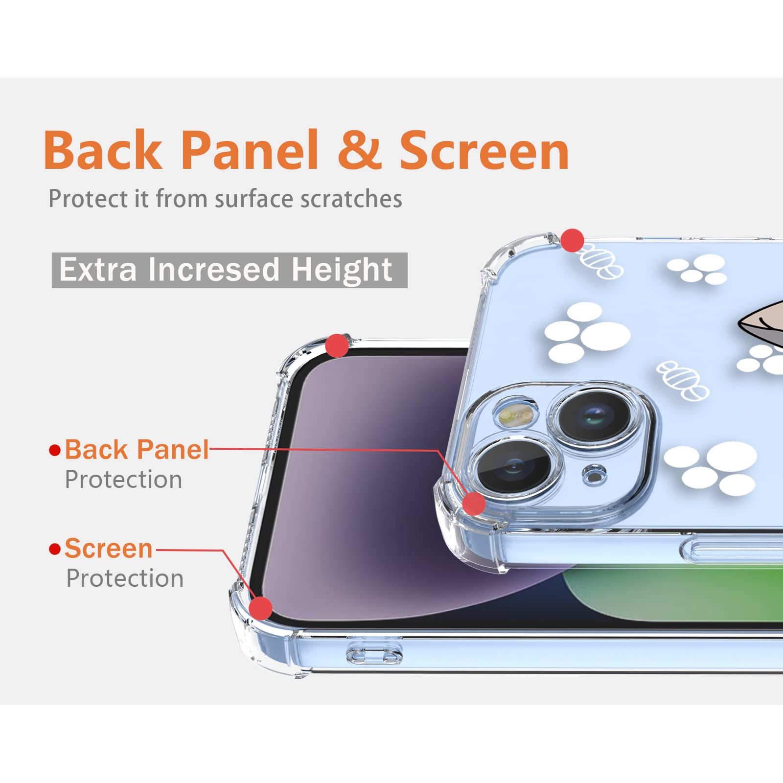Custodia Carina Compatibile con Xiaomi Redmi Note 12 Pro 5G - Comoda Cover in TPU Morbido Gatto Orso Animali Cartoni Case