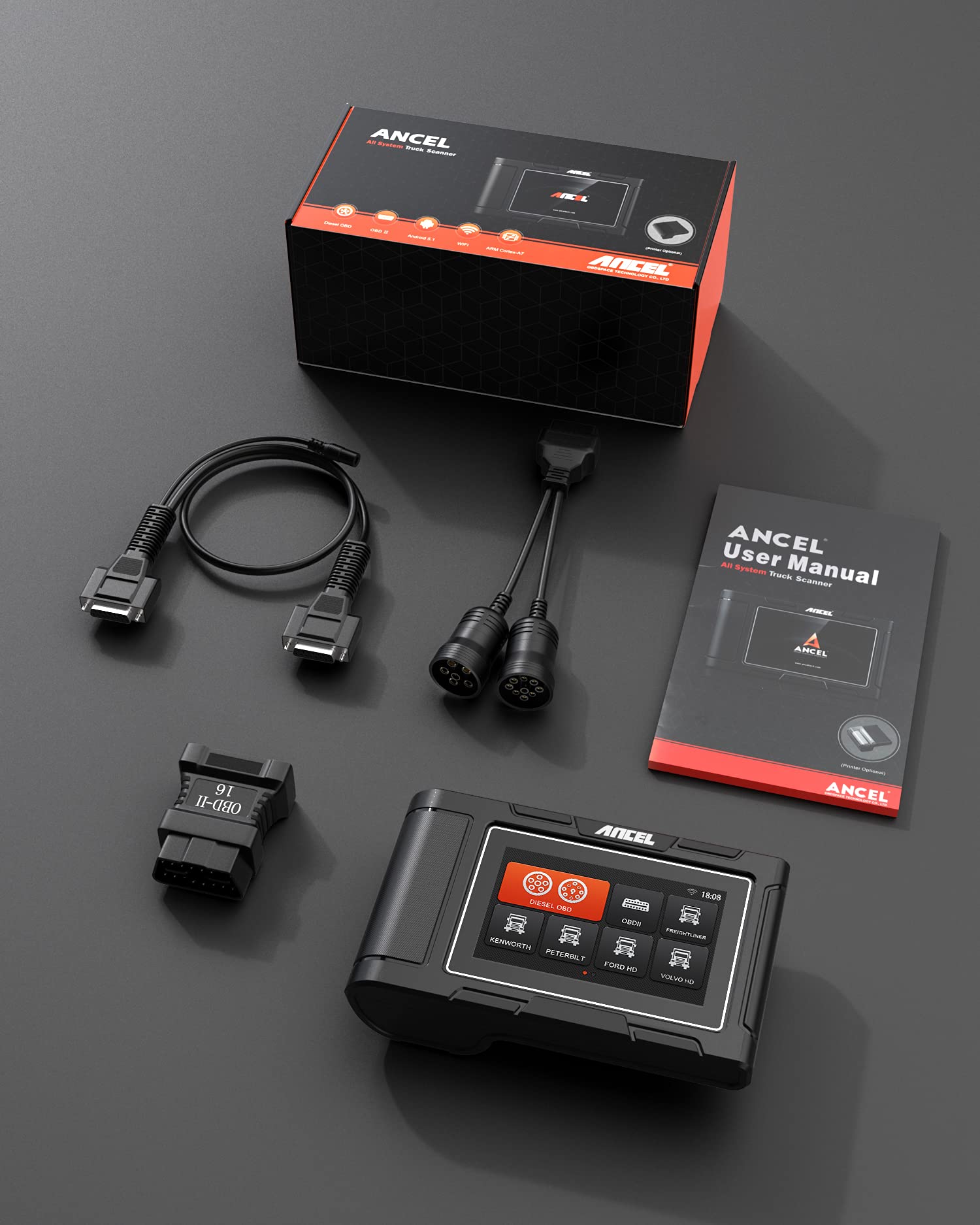 Buy ANCEL HD3100 Full System Heavy Duty Truck Scan Tool, Touchscreen