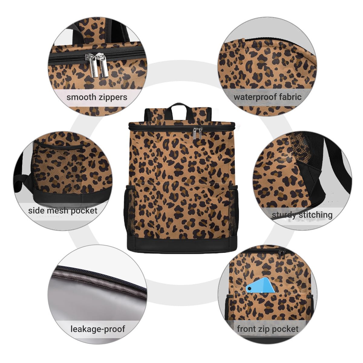 15L Sac à Dos Isotherme à Glacière Sac de Pique-Nique Sac Isotherme Portable Cooler Backpack Bag