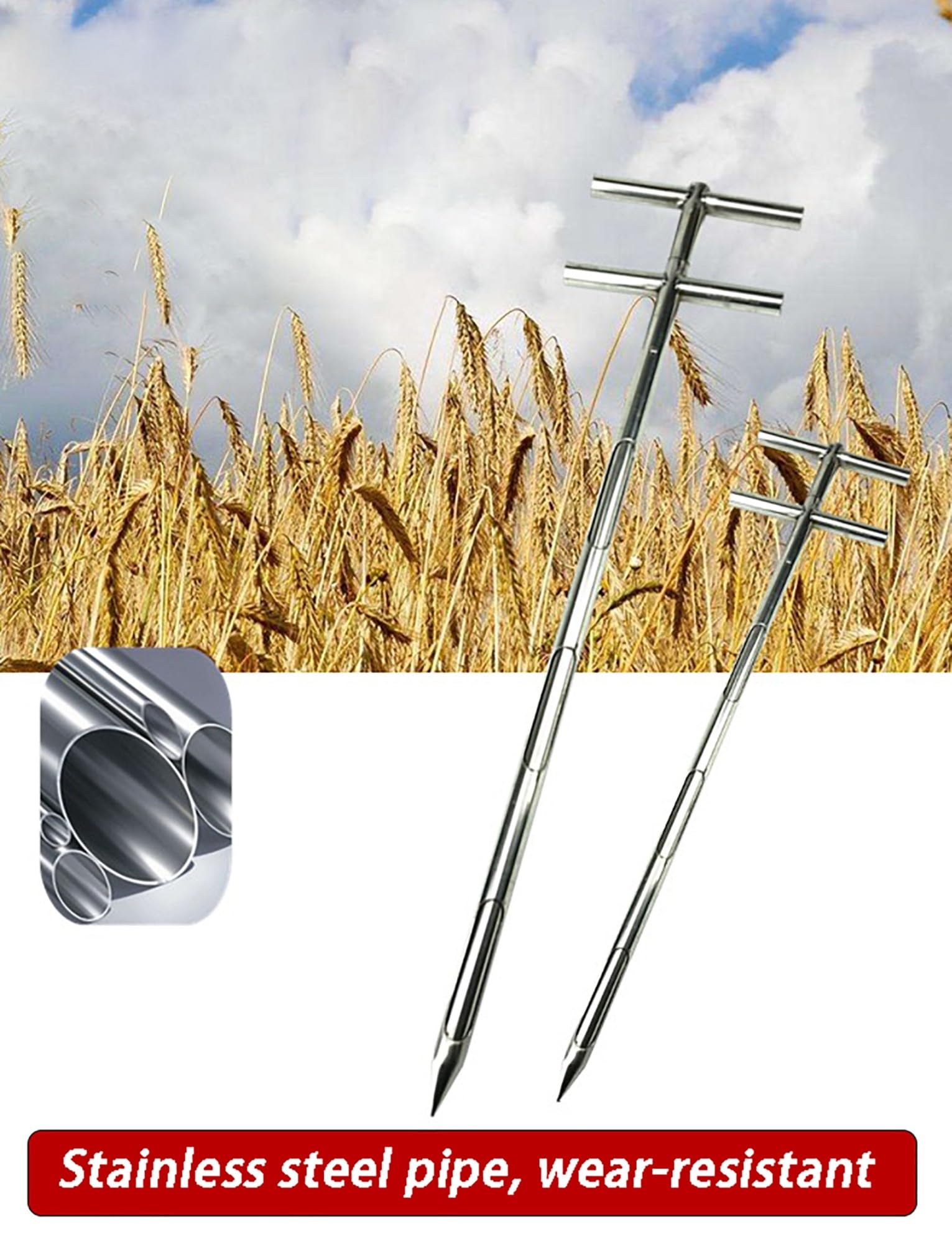 Muestreador de granos de acero inoxidable - Muestreadores de laboratorio, herramienta portátil for muestreo de maíz, trigo, arroz y polvos(25mm,120cm/3.9FT)