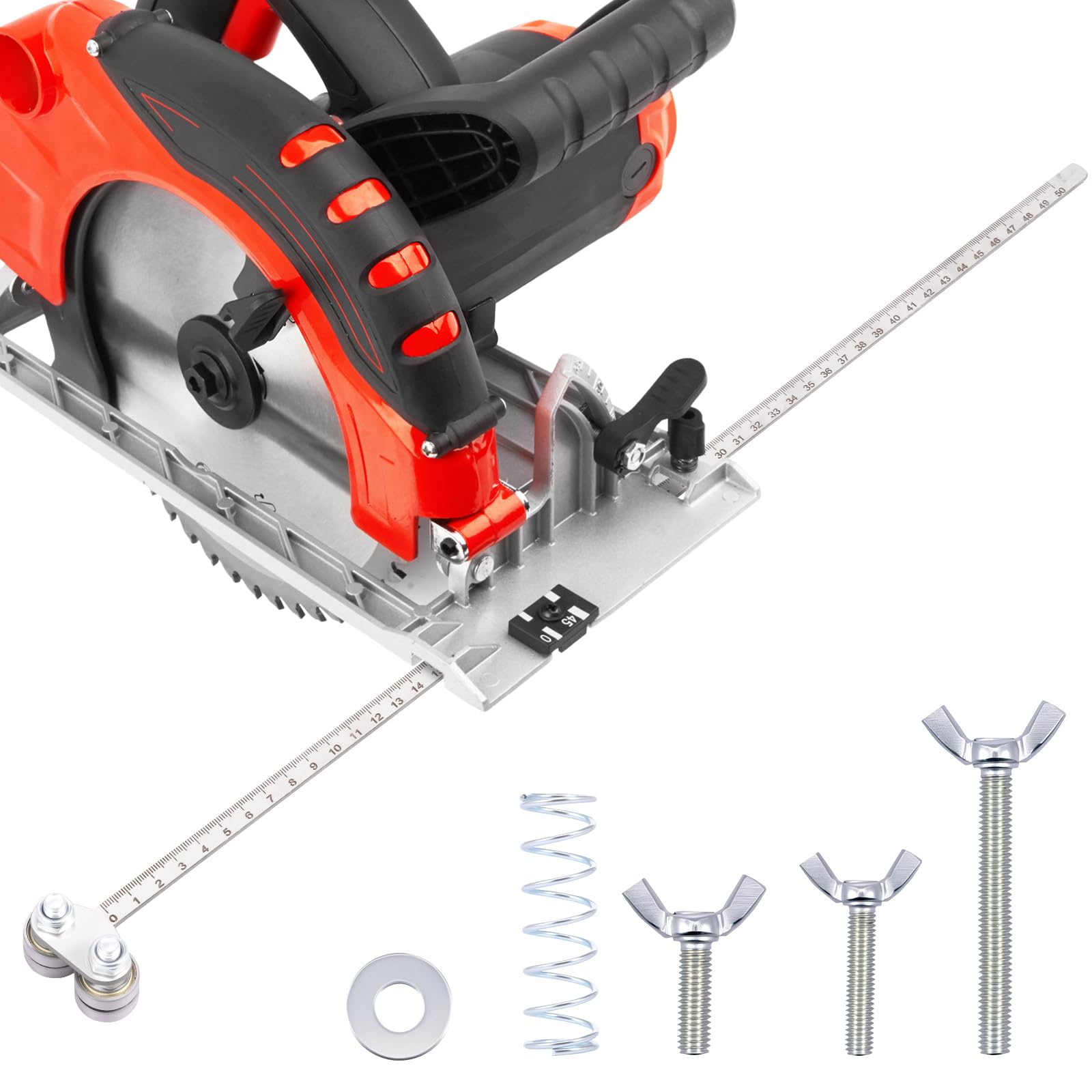 Positioning Calipers Stainless Steel Adjustable Precision Cutting Guide 20 inch Circular Saw Guide Rail for Precise Measurements and Easy Wood Cutting Measuring Tool for Circular Saws(Two Axis)