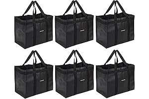 Durable Grocery Bags: Homemell Black Reusable Totes For Easy Shopping