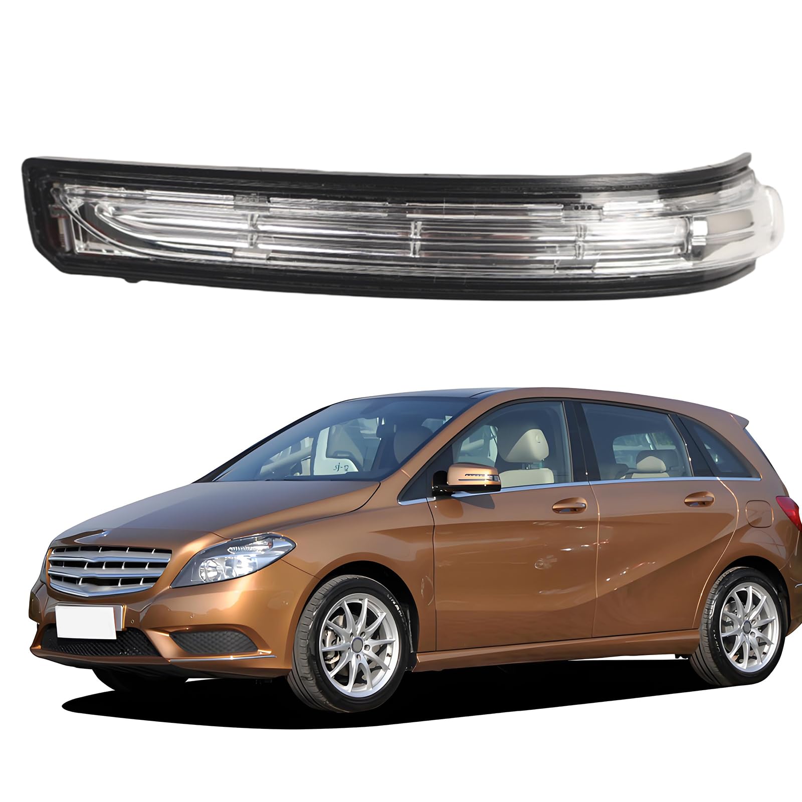 Seite Spiegel Blinker Kompatibel Mit Mercedes for Ben z A B-Klasse W169 W245 2008 2009 2010 2011 2012 Rückspiegelleuchte Blinker Kontrollleuchte - rechts