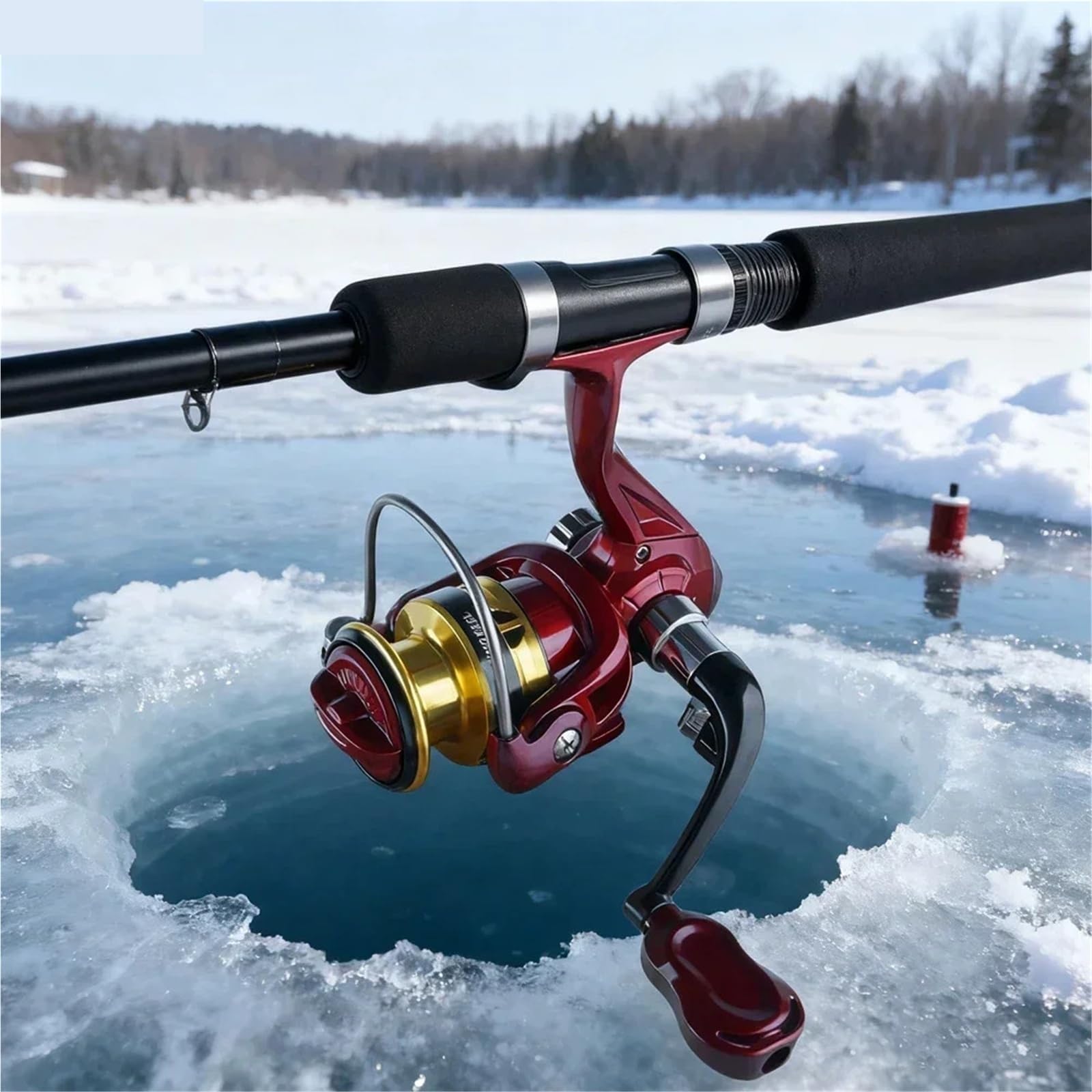 Moulinet Spinning ultraléger 1000, 149g, Bobine métallique 4.8:1, poignée Pliable, pêche sur Glace et Finesse