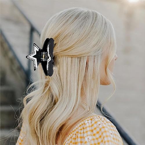 Shimmering Star Hair Claw Clip - Strong Grip Hair Holder(Pink1)