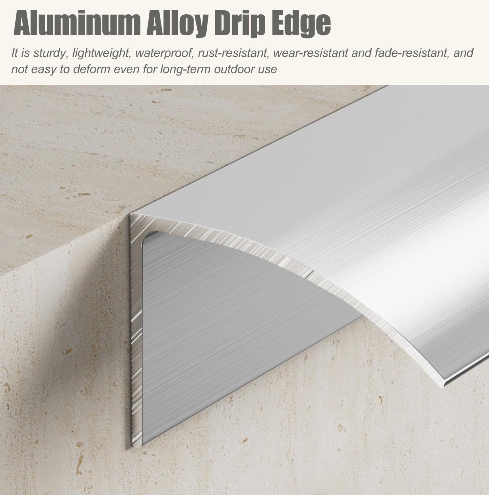 Vierteaguas Muro Exterior Deflectores Lluvia para Ventanas con Diseño Curvo