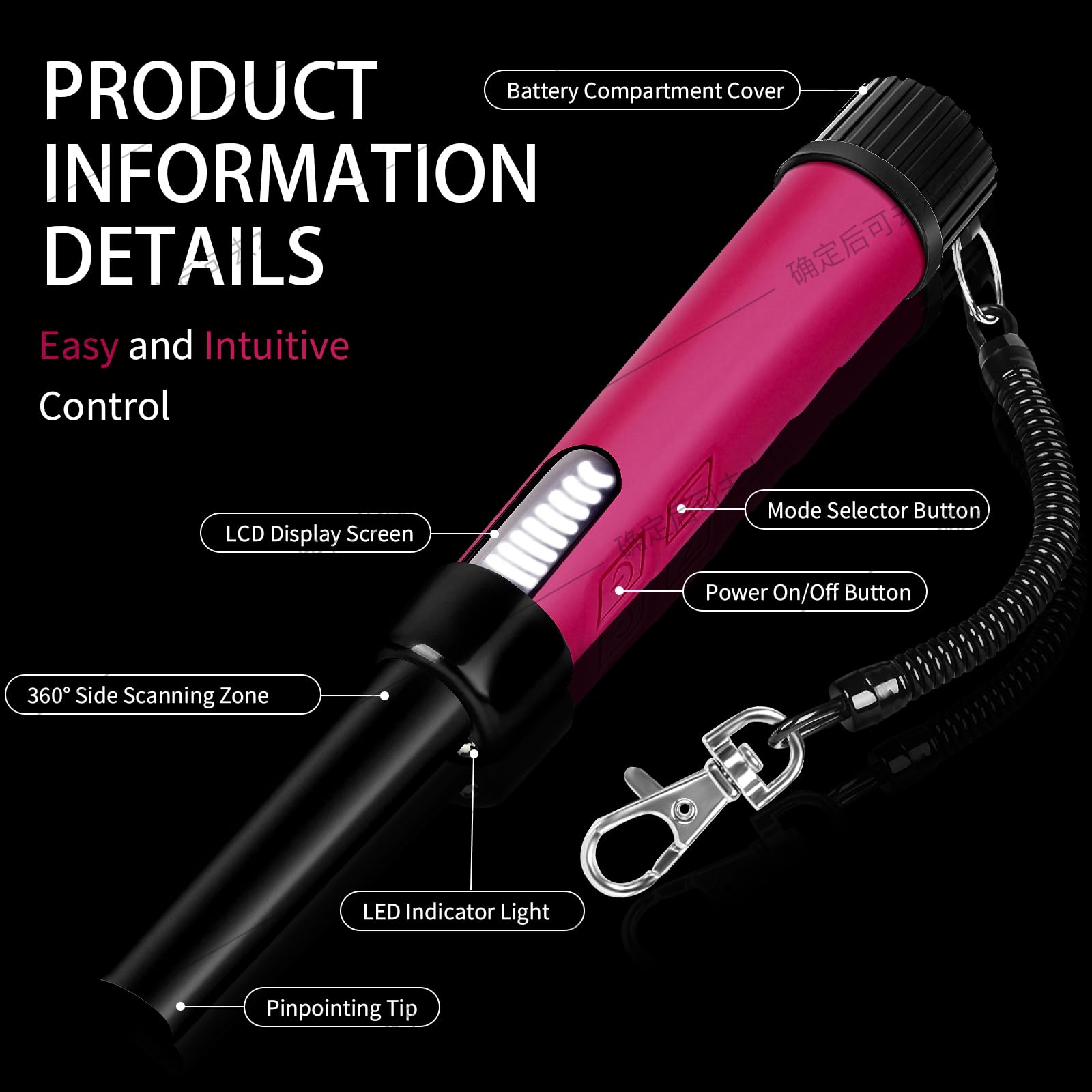 MCJ Metal Detector Professionali Rilevatore Metalli Impermeabile IP68, 14h Autonomia, 3 Modalità (Ricerca/Risparmio), per Spiaggia, Oro & Monete, Batteria Litio 900mAh