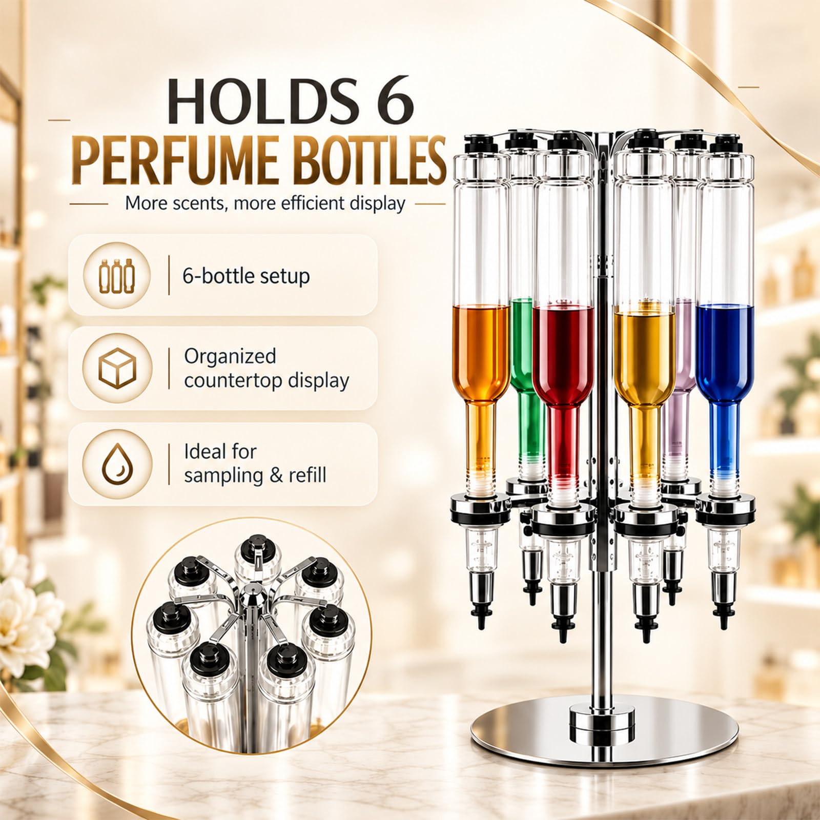 SHAHRYAR Manuelle Parfüm-Nachfüllstation zur Tischmontage 375ml/500ml 500ml