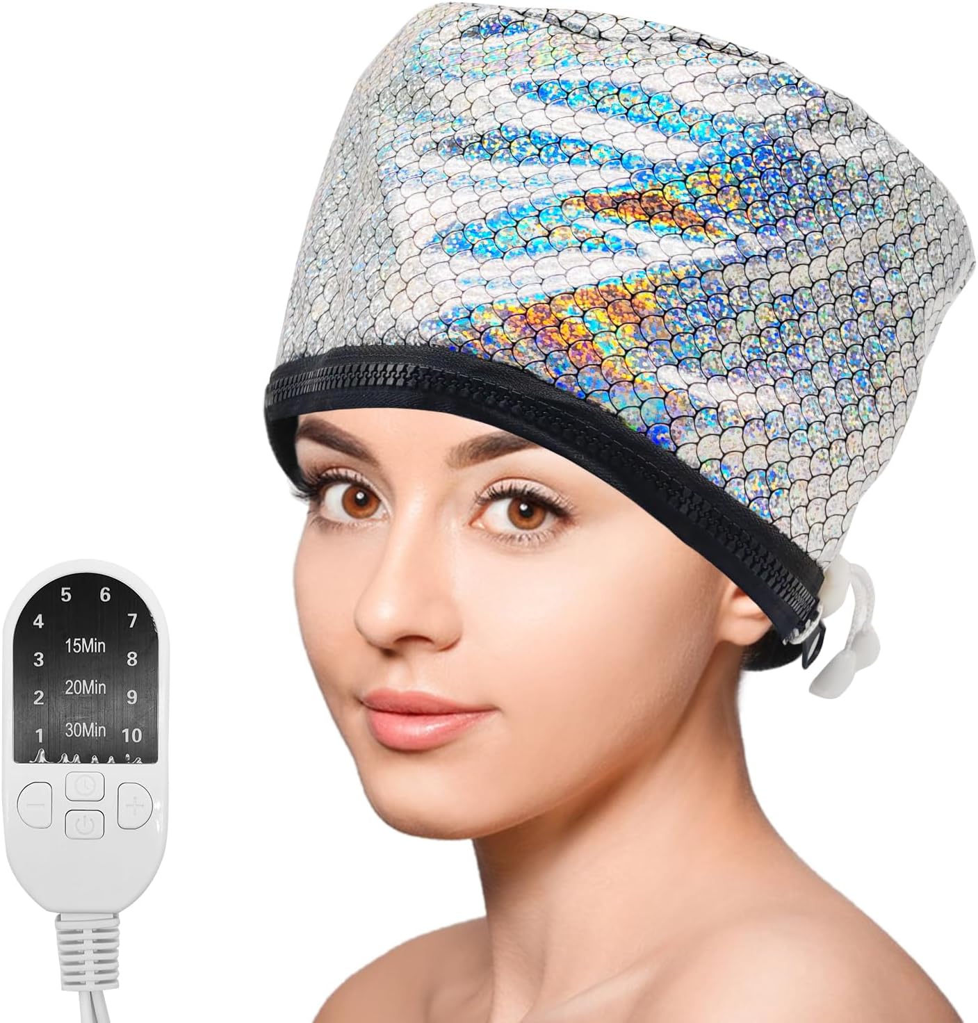 Hair Steamer Cap, Portable Hair Care Hat with 10 Mode...